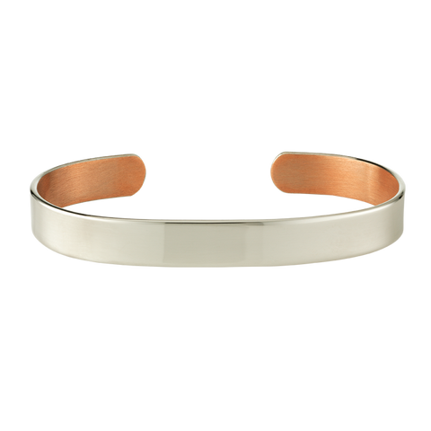 Silver plated copper bracelet deals